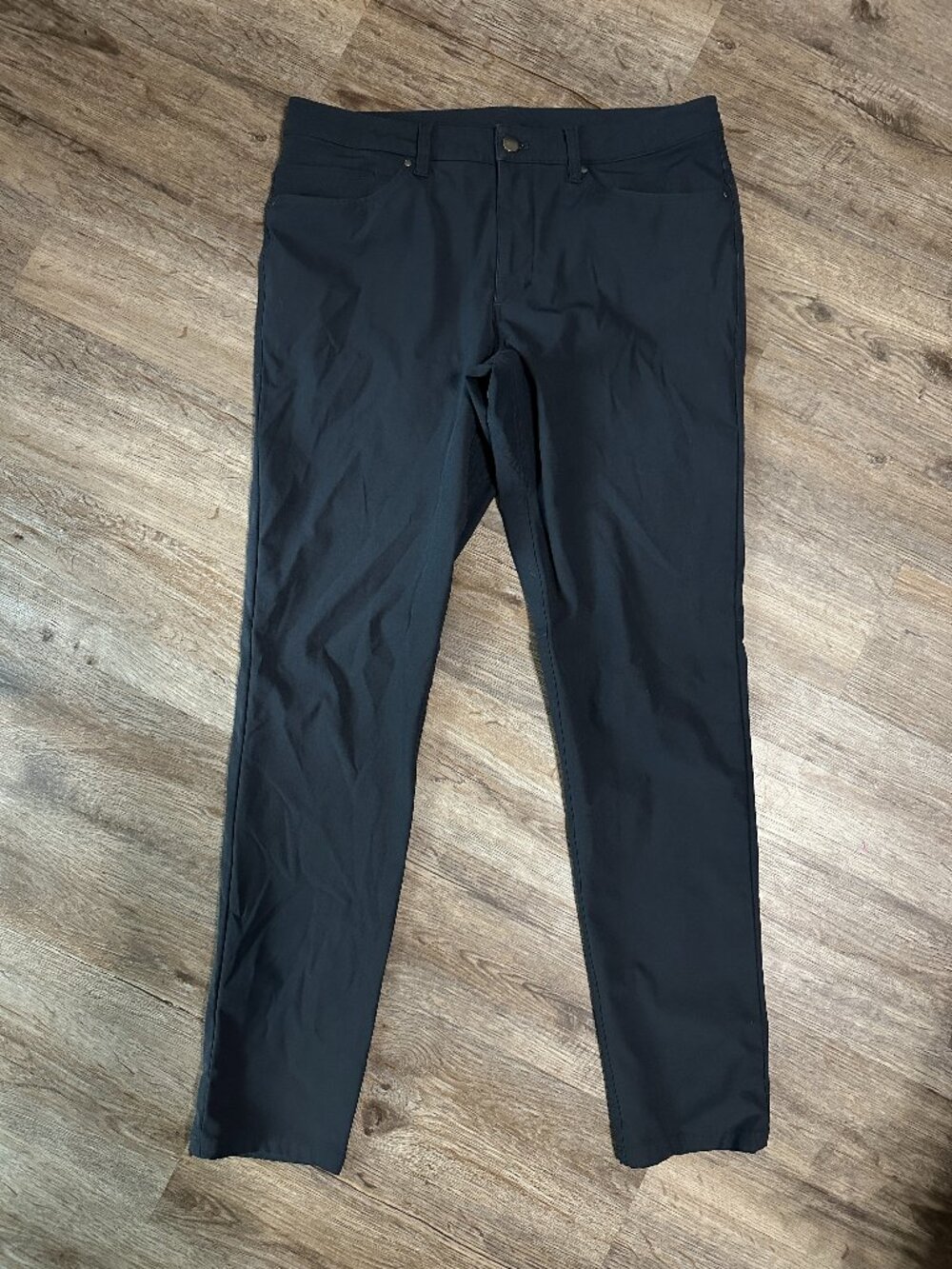 Lululemon Mens Size 32 ABC Slim-Fit 5 Pocket Pants Warpstreme Grey Work Office